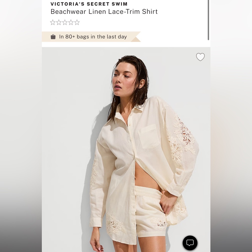 Victoria's Secret Cream Lace Swim Coverup
